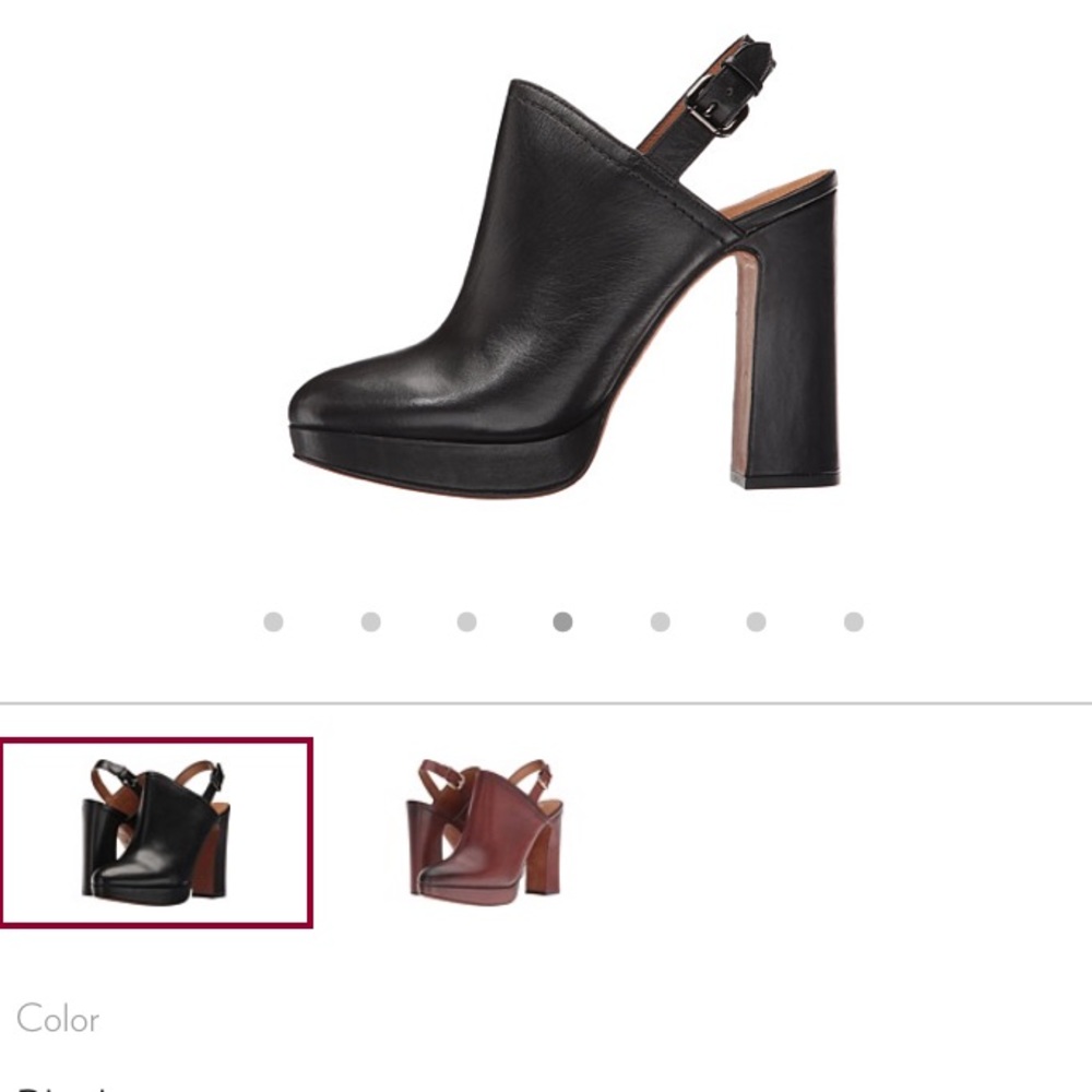 COACH CARMINE BLACK SOFT -premium  LEATHER HIGH HEELED MULE-LAST PAIR SIZE 7 - Picture 2 of 9